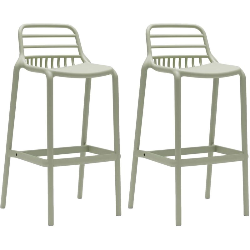 foto del prodotto mobili rebecca sgabello da bar rebecca mobili hindiba 97x46x40 polipropilene verde chiaro moderno set 2 pz