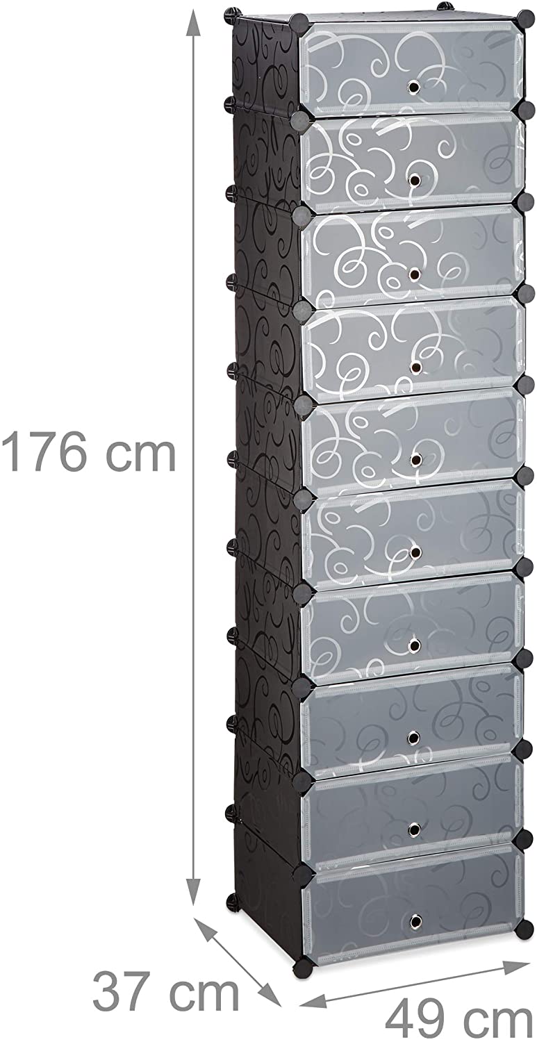foto del prodotto mobili scarpiere armadietti modulari in plastica storage 20 paia nero 13 0001644 3