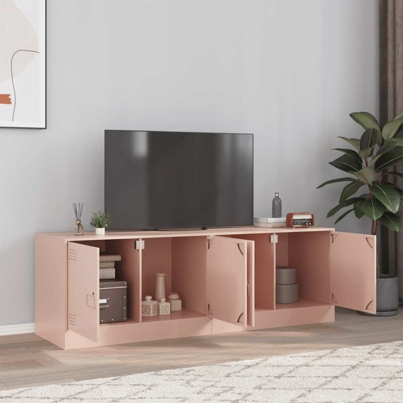 foto del prodotto mobili tv 2 pz rosso 67x39x44 cm in acciaio vidaxl