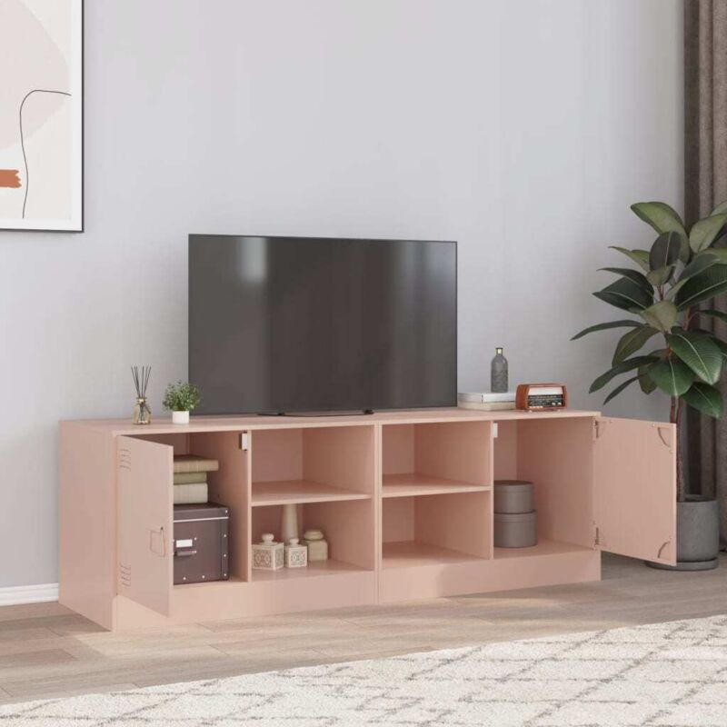 foto del prodotto mobili tv 2 pz rosso 67x39x44 cm in acciaio vidaxl