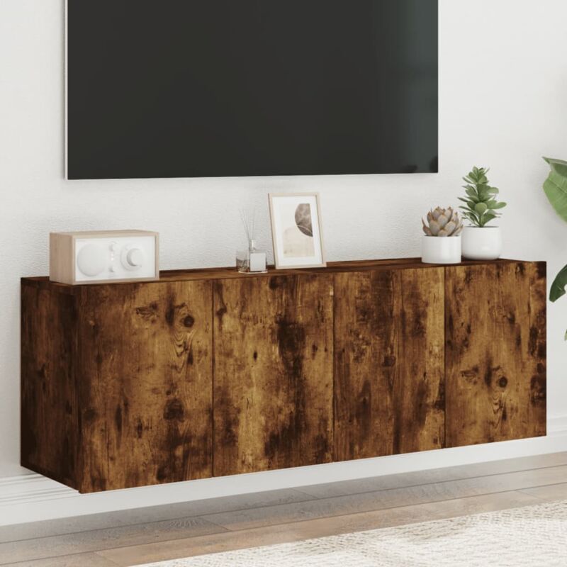 foto del prodotto mobili tv a parete 2pz rovere fumo 60x30x41 cm