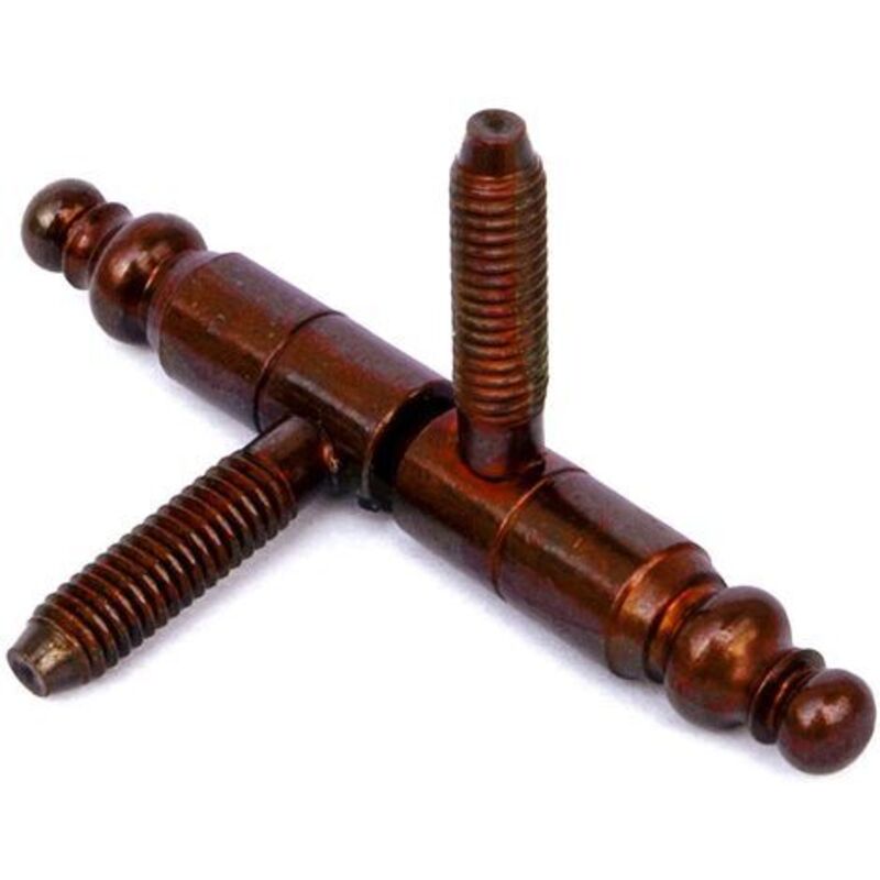 foto del prodotto mobilia 2 cerniere tornite con testina anuba d 13x80mm bronzata masidef