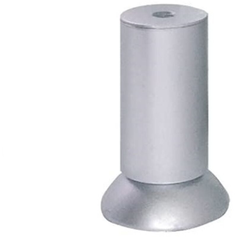 foto del prodotto mobilia piedino in resina termoplastica d35 h90 mm finitura alluminio