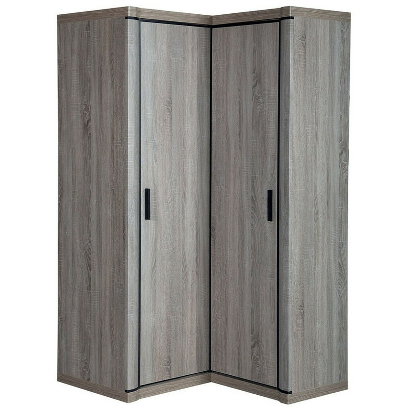 foto del prodotto mobilier1 armadio ad angolo lorelie 119, tartufo quercia, 192x114x100cm, porte guardaroba battenti, numero di ripiani 0