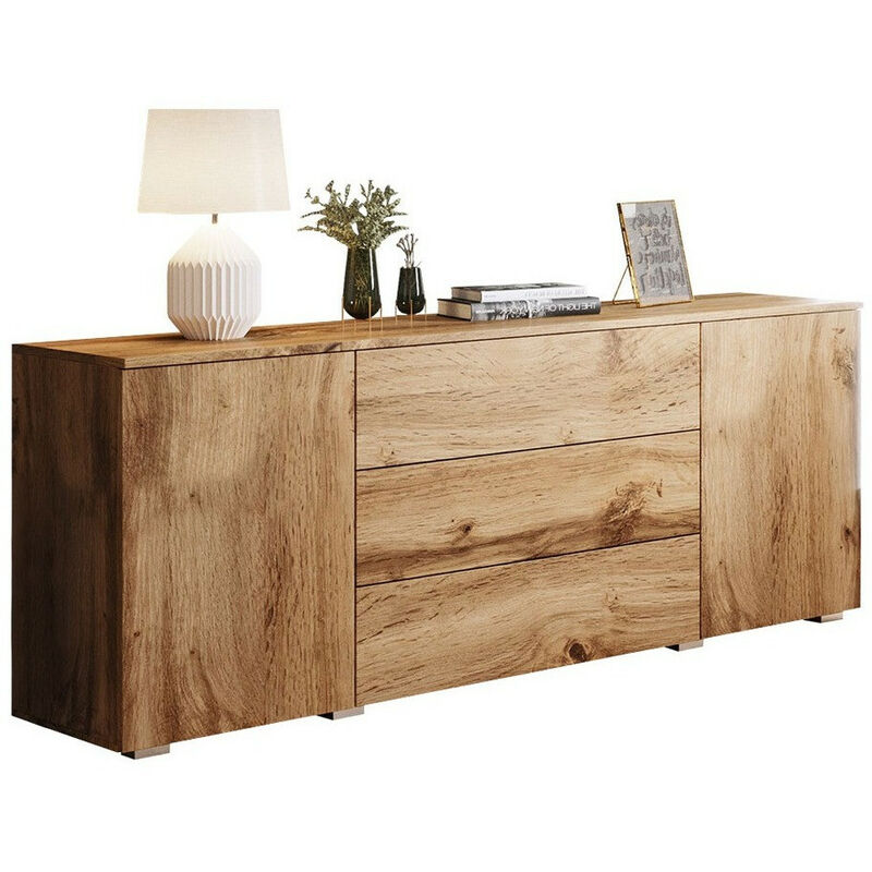 foto del prodotto mobilier1 cassettiera sarasota 129, quercia di wotan, con cassetti e ante, numero di cassetti 0, 68x150x39cm