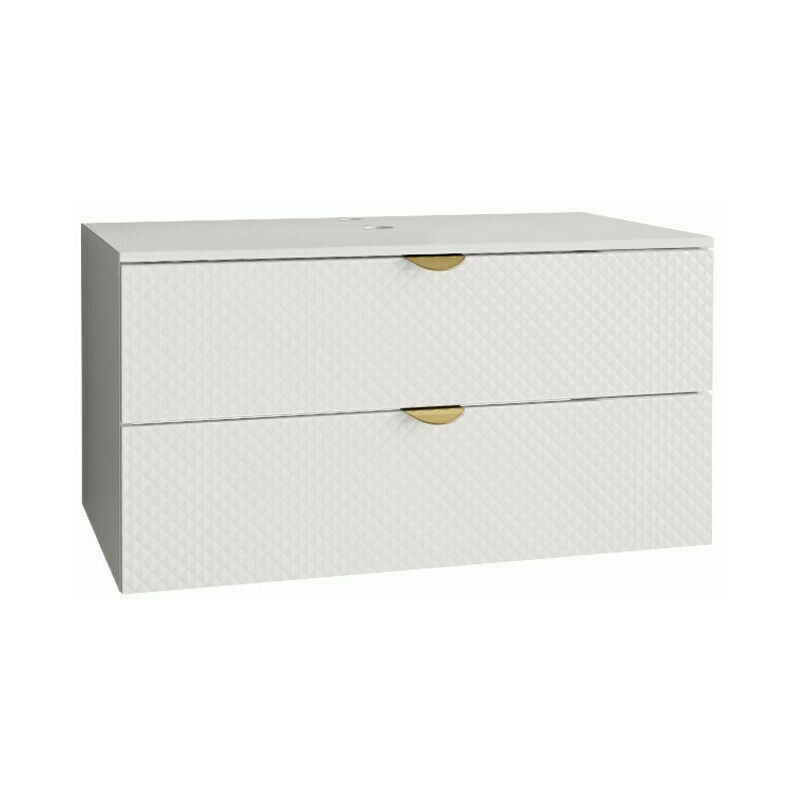 foto del prodotto mobilier1 comodino da bagno per lavandino fenenou 101, bianco, montaggio a parete, il numero di porte 0, 42x80x46cm, pannello di fibra a media