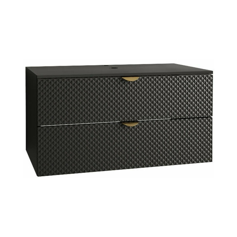 foto del prodotto mobilier1 comodino da bagno per lavandino fenenou 101, nero, montaggio a parete, il numero di porte 0, 42x80x46cm, truciolare laminato, pannello