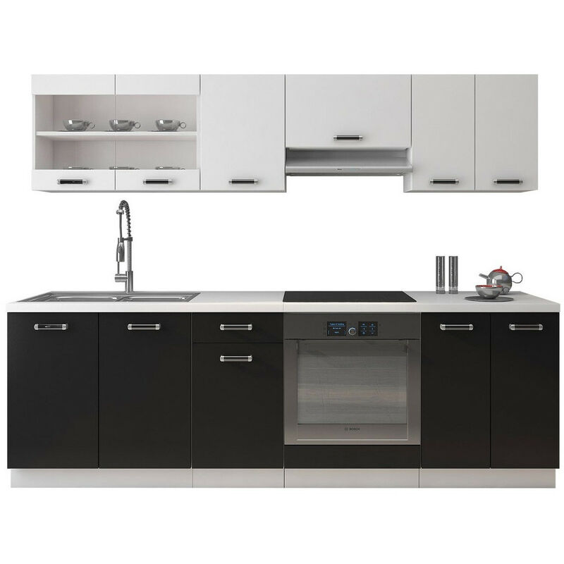 foto del prodotto mobilier1 - composizione cucina tucson 162 , 240x60cm, con, truciolare laminato, led: senza