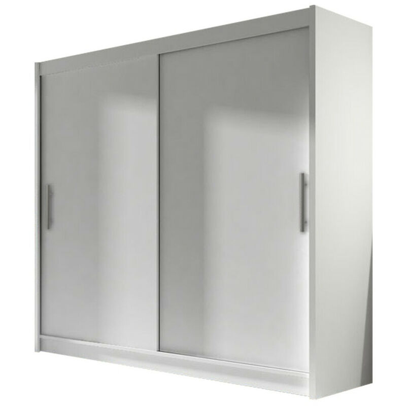 foto del prodotto mobilier1 guardaroba closico 100, bianco, 215x180x58cm, porte guardaroba scorrevoli, numero di ripiani 0, led senza