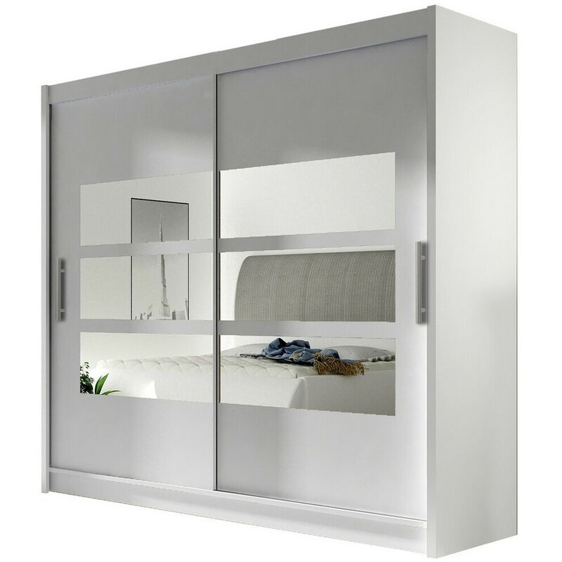 foto del prodotto mobilier1 guardaroba closico 101, bianco, 215x180x58cm, porte guardaroba scorrevoli, numero di ripiani 0, led senza