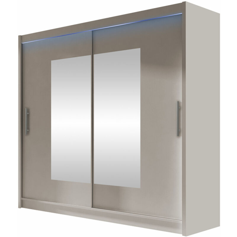 foto del prodotto mobilier1 guardaroba closico 106, cachemire, 215x180x58cm, porte guardaroba scorrevoli, numero di ripiani 0, led con