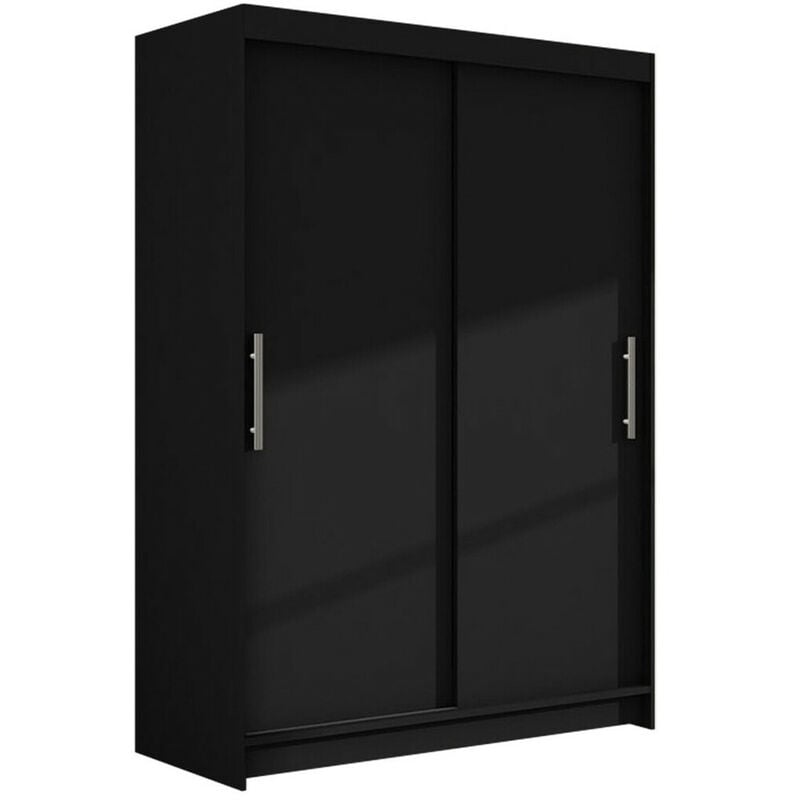 foto del prodotto mobilier1 guardaroba closico 117, nero, 200x120x58cm, porte guardaroba scorrevoli, numero di ripiani 0
