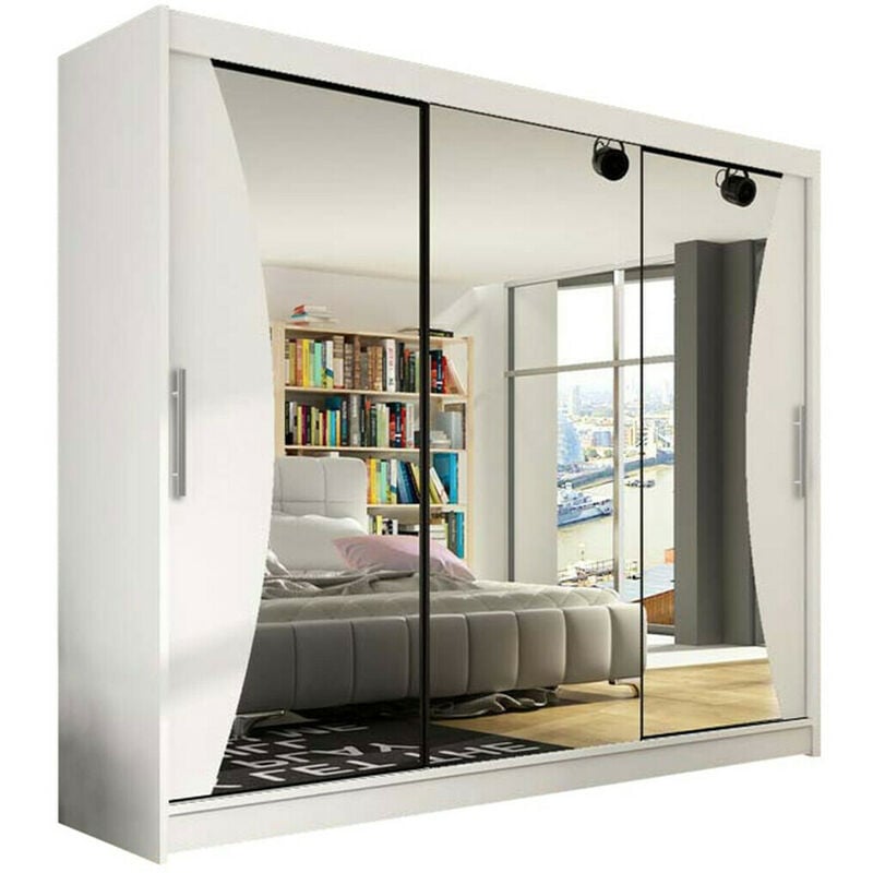 foto del prodotto mobilier1 guardaroba closico 120, bianco, 215x250x58cm, porte guardaroba scorrevoli, numero di ripiani 0