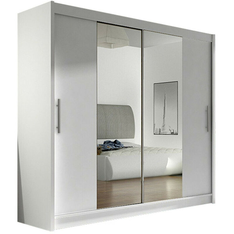 foto del prodotto mobilier1 guardaroba closico 123, bianco, 215x180x58cm, porte guardaroba scorrevoli, numero di ripiani 0