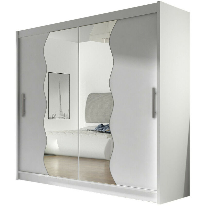 foto del prodotto mobilier1 guardaroba closico 125, bianco, 215x180x57cm, porte guardaroba scorrevoli, numero di ripiani 0