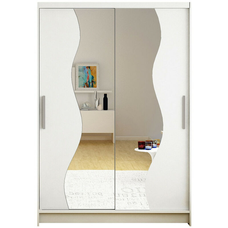 foto del prodotto mobilier1 guardaroba closico 139, bianco, 200x120x58cm, porte guardaroba scorrevoli, numero di ripiani 0, led senza