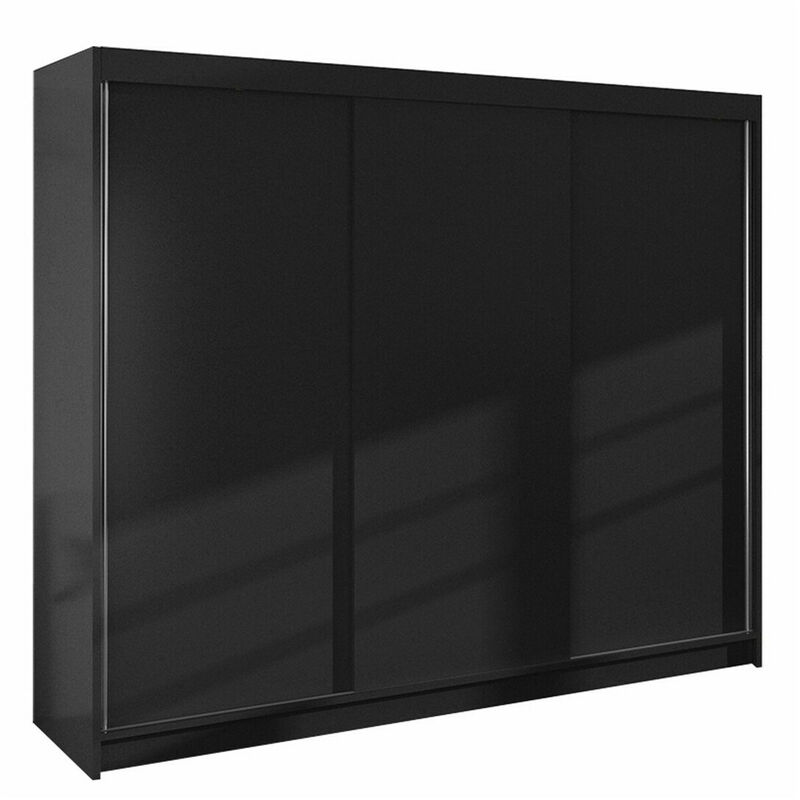 foto del prodotto mobilier1 guardaroba closico 159, nero, 215x200x58cm, porte guardaroba scorrevoli, numero di ripiani 0