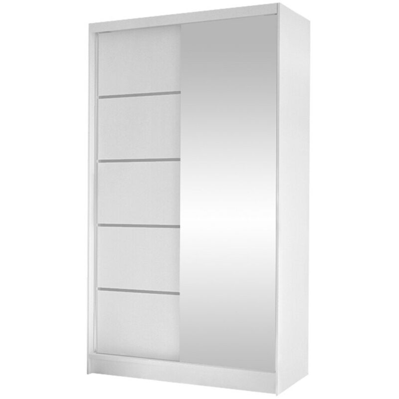 foto del prodotto mobilier1 guardaroba closico 166, bianco, 200x100x58cm, porte guardaroba scorrevoli, numero di ripiani 0