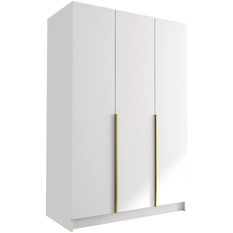 foto del prodotto mobilier1 guardaroba closico 198, bianco d oro, 215x150x58cm, porte guardaroba battenti, numero di ripiani 0