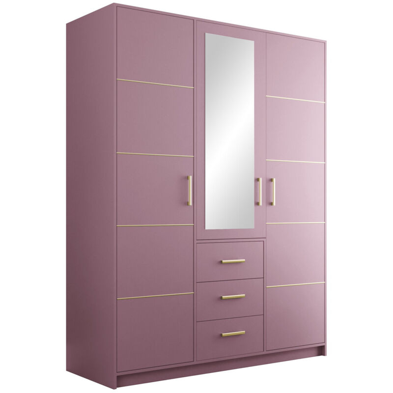 foto del prodotto mobilier1 guardaroba dortivu 148, lilla, 200x147x58cm, porte guardaroba battenti, numero di ripiani 0