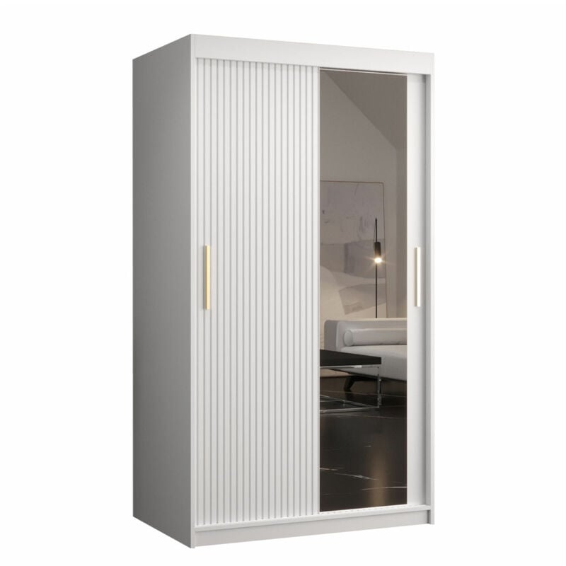foto del prodotto mobilier1 guardaroba elblaru 101, bianco, 200x100x62cm, porte guardaroba scorrevoli, numero di ripiani 0