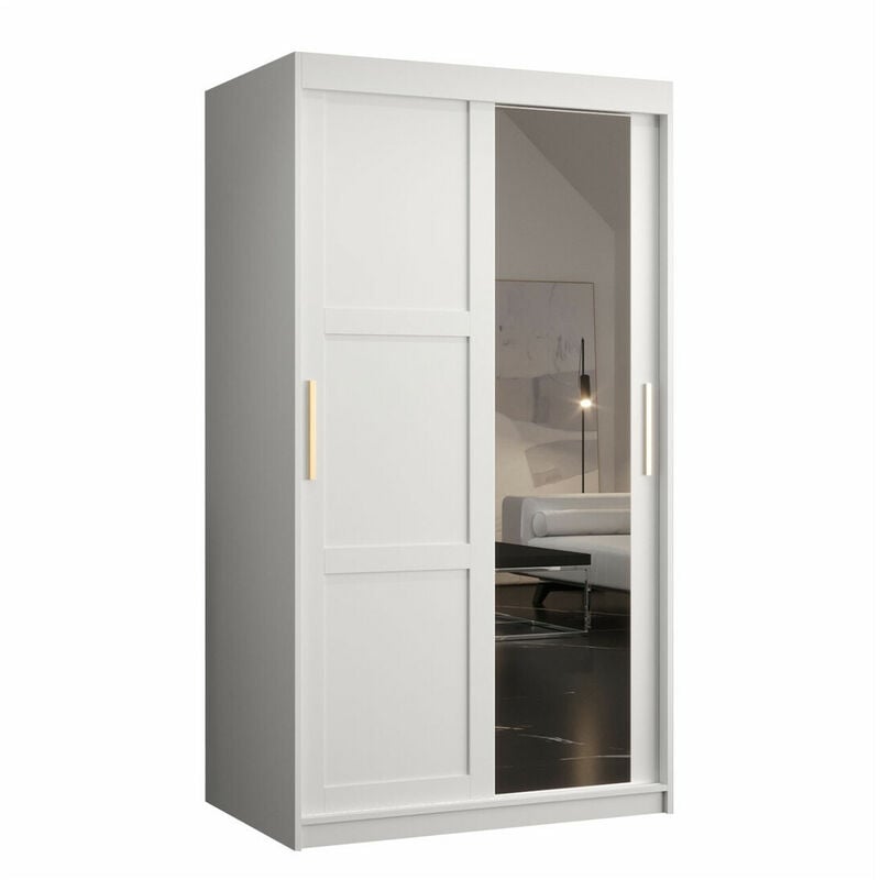 foto del prodotto mobilier1 guardaroba ferfere 103, bianco, 200x100x62cm, porte guardaroba scorrevoli, numero di ripiani 0