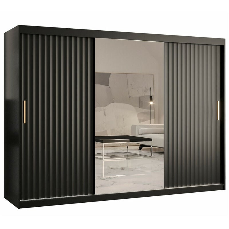 foto del prodotto mobilier1 guardaroba hartford 339, nero, 200x250x62cm, porte guardaroba scorrevoli, numero di ripiani 0