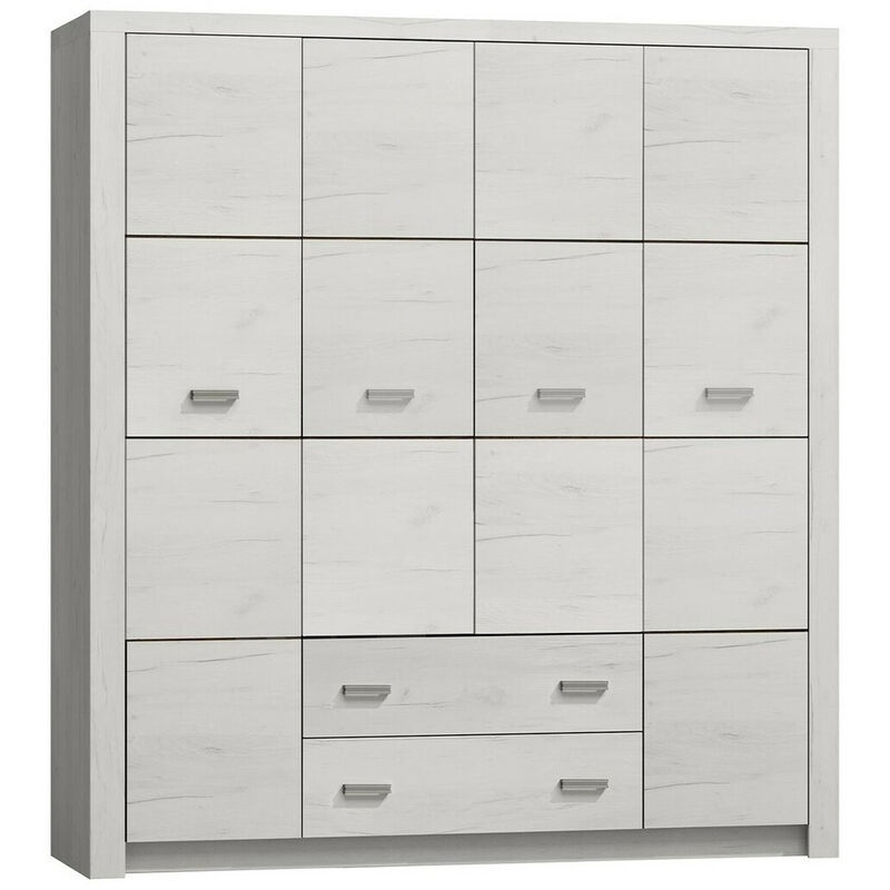 foto del prodotto mobilier1 guardaroba serfeno 116, bianco artigianale, 214x178x58cm, porte guardaroba battenti, numero di ripiani 0