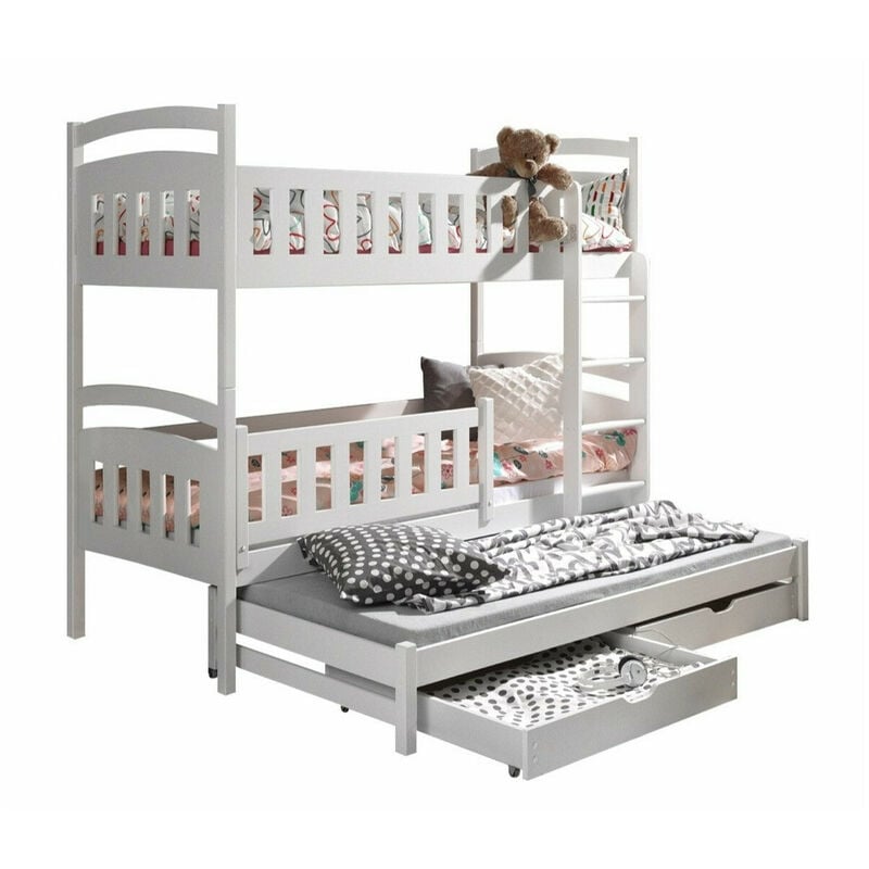 foto del prodotto mobilier1 letto a castello vista 119, bianco, castello con letto aggiunto, 80x180, 80x170, legno, con, 86x188x164cm
