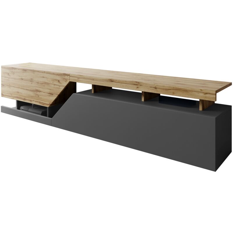 foto del prodotto mobilier1 mobile porta tv comfivo daldune 104, antracite quercia di wotan, il numero di porte 0, numero di cassetti 0, 200x47x35cm
