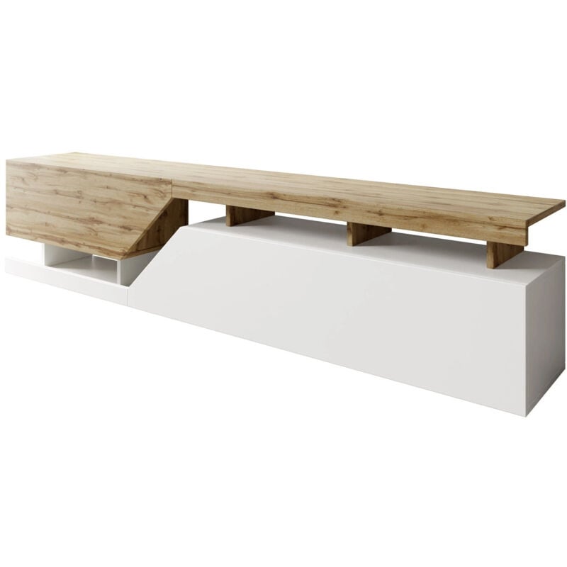 foto del prodotto mobilier1 mobile porta tv comfivo daldune 104, bianco quercia di wotan, il numero di porte 0, numero di cassetti 0, 200x47x35cm