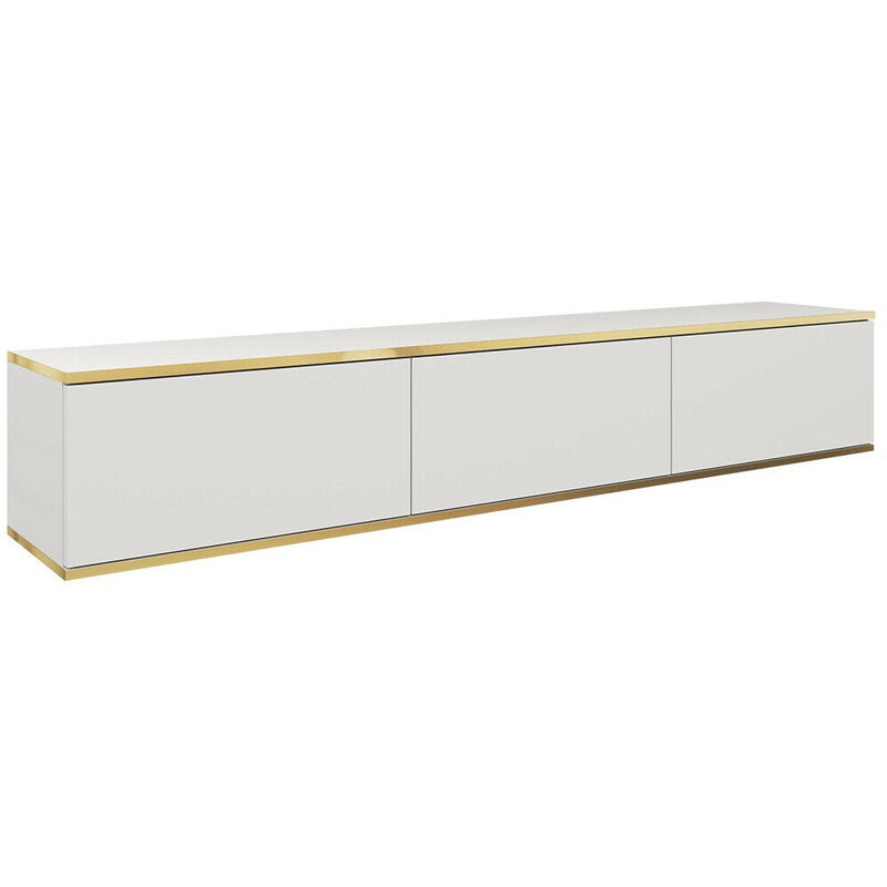 foto del prodotto mobilier1 mobile porta tv felduno 100, bianco d oro, il numero di porte 0, numero di cassetti 0, 175x30x32cm