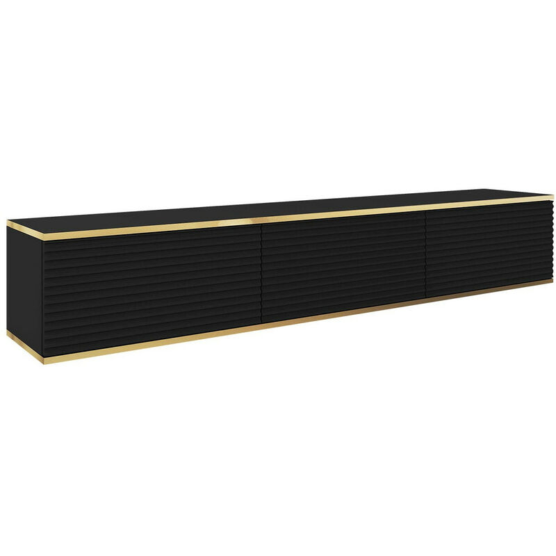 foto del prodotto mobilier1 mobile porta tv felduno 101, nero d oro, il numero di porte 0, numero di cassetti 0, 175x30x32cm