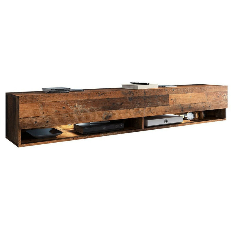 foto del prodotto mobilier1 - mobile porta tv sarasota 119, albero invecchiato, il numero di porte 0, numero di cassetti 0, 180x30x33cm, led senza