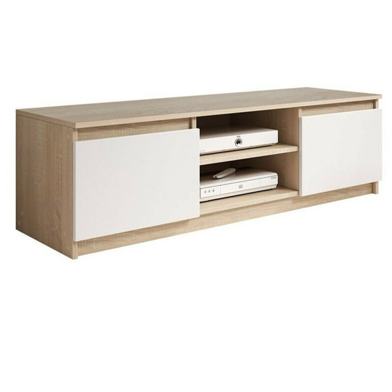 foto del prodotto mobilier1 mobile porta tv sarasota 139, sonoma quercia bianco, il numero di porte 0, numero di cassetti 0, 120x36x38cm, led senza