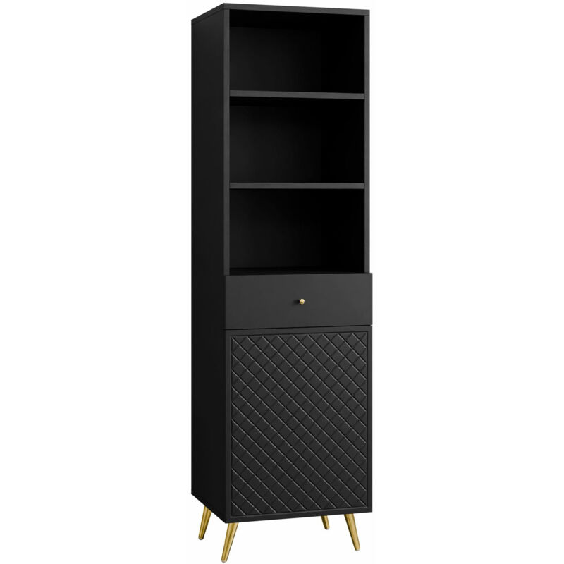 foto del prodotto mobilier1 scaffale comfivo nuromo 102, nero, con porte, con cassetti, pannello di fibra a media densit , truciolare laminato, il numero di porte 