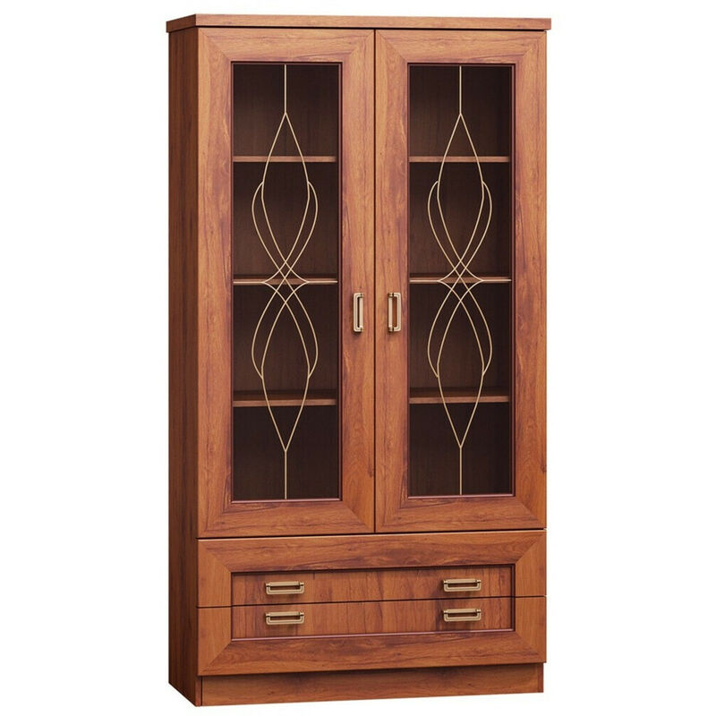foto del prodotto mobilier1 scaffale lircava 107, rovere invecchiato, con porte, chiuso, con cassetti, vetro, truciolare laminato, il numero di porte 0, numero di