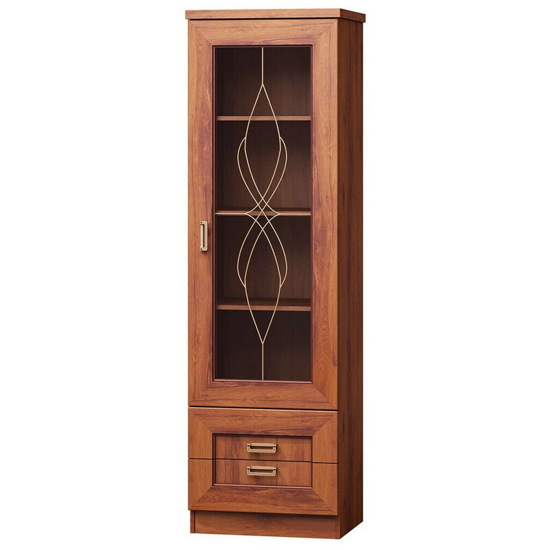 foto del prodotto mobilier1 scaffale lircava 108, rovere invecchiato, chiuso, con cassetti, con porte, vetro, truciolare laminato, il numero di porte 0, numero di