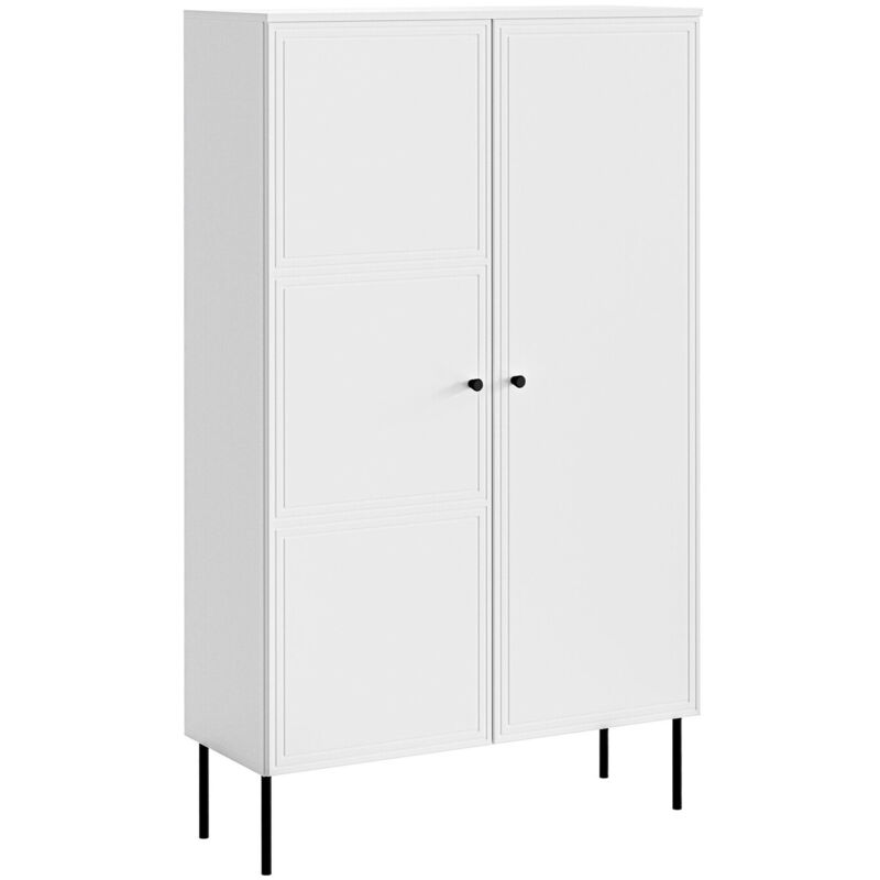foto del prodotto mobilier1 scaffale monciru 105, bianco, chiuso, con porte, pannello di fibra a media densit , truciolare laminato, il numero di porte 0, numero di