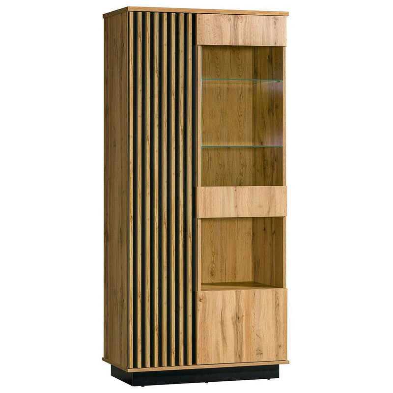foto del prodotto mobilier1 scaffale tenodeu 102 , chiuso, con porte, vetro temperato, pannello di fibra a media densit , truciolare laminato, il numero di porte 0,