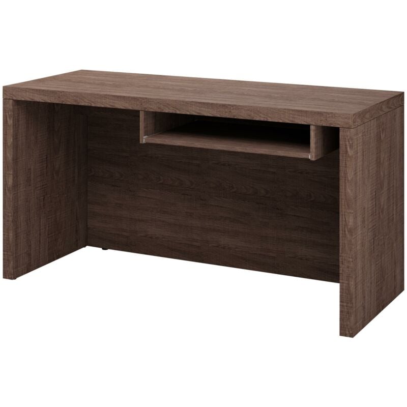 foto del prodotto mobilier1 scrivania da ufficio fiomeri 122, santana quercia scuro, con ripiano da tastiera, il numero di porte 0, numero di cassetti 0,