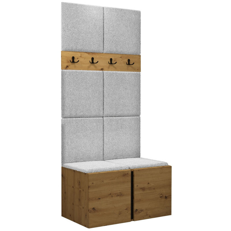 foto del prodotto mobilier1 set arredo da corridoio hartford 267, rovere artisan, 186x84x46cm, senza, arazzo, truciolare laminato, da terra, montaggio a parete