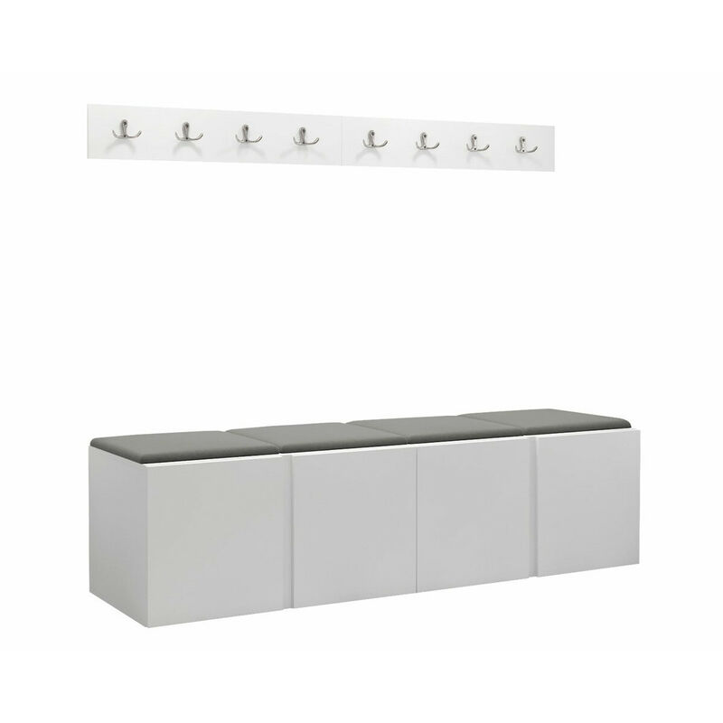 foto del prodotto mobilier1 set arredo da corridoio hartford 276, bianco, 0x0x0cm, senza, arazzo, truciolare laminato, montaggio a parete, da terra