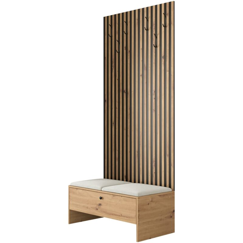 foto del prodotto mobilier1 set arredo da corridoio hartford 321, rovere artisan manila 02, 206x85x44cm, senza, truciolare laminato, arazzo, da terra
