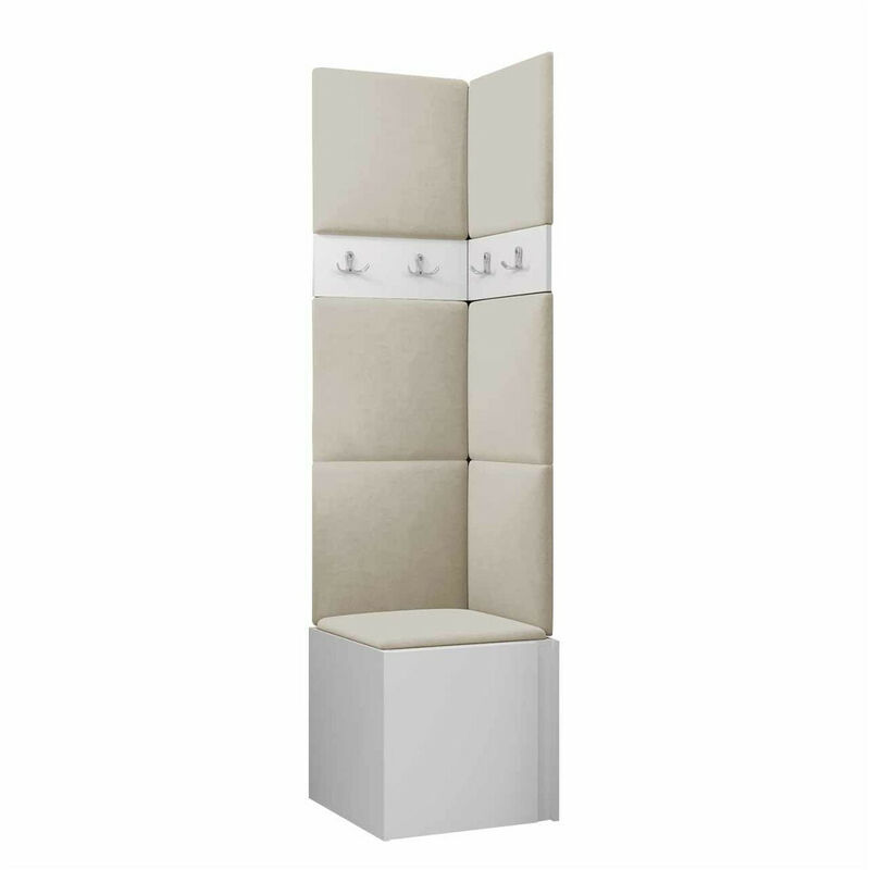 foto del prodotto mobilier1 set arredo da corridoio hartford 347, bianco, 186x0x0cm, senza, arazzo, truciolare laminato, montaggio a parete, da terra