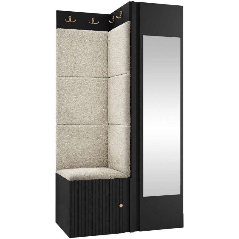 foto del prodotto mobilier1 set arredo da corridoio hartford 391, abriamo 3, 186x82x46cm, con, arazzo, truciolare laminato, da terra, montaggio a parete