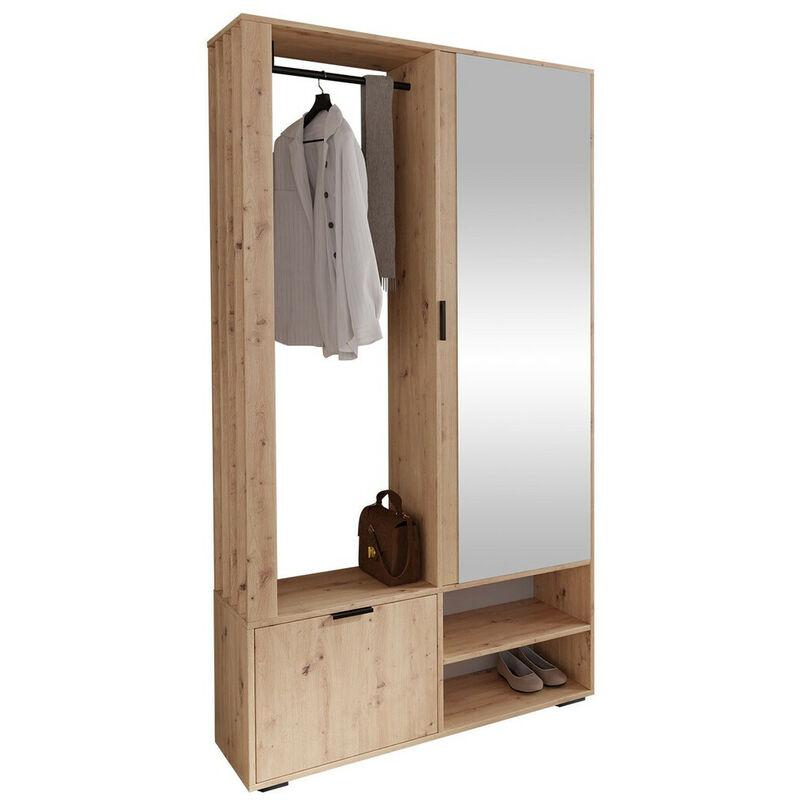 foto del prodotto mobilier1 set arredo da corridoio stanton 145, rovere artisan, 190x100x33cm, con, truciolare laminato, da terra