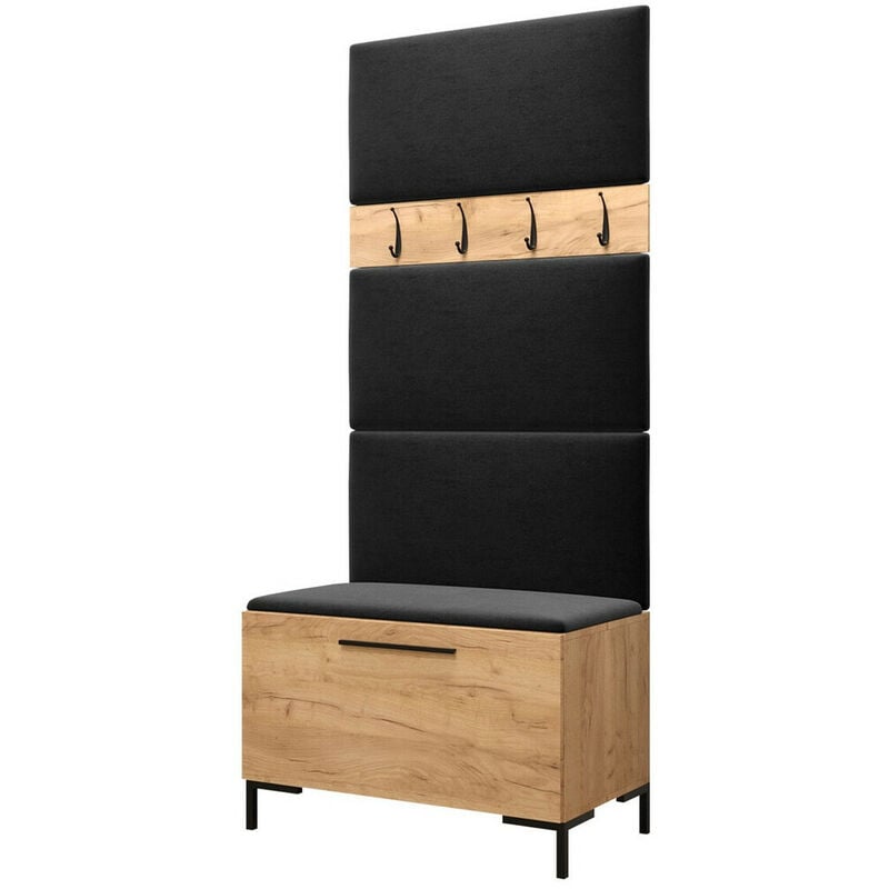 foto del prodotto mobilier1 set arredo da corridoio tivsoa 102, manila 18, 196x84x46cm, senza, arazzo, truciolare laminato, montaggio a parete, da terra