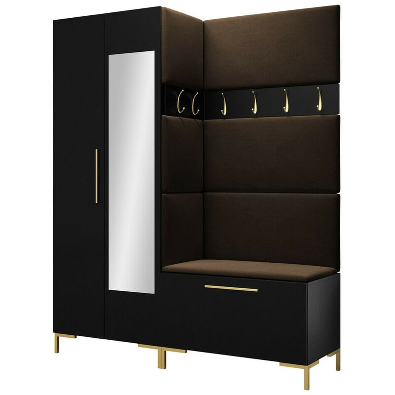 foto del prodotto mobilier1 set arredo da corridoio tivsoa 107, manila 04, 196x158x46cm, con, truciolare laminato, arazzo, da terra, montaggio a parete