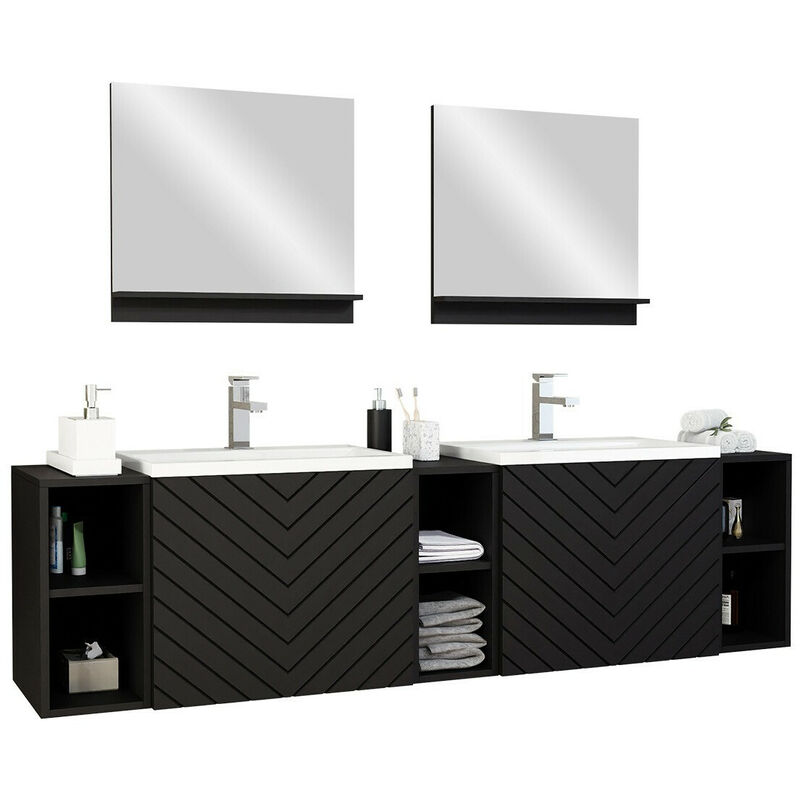 foto del prodotto mobilier1 set bagno comfivo livciro 104, nero grafite